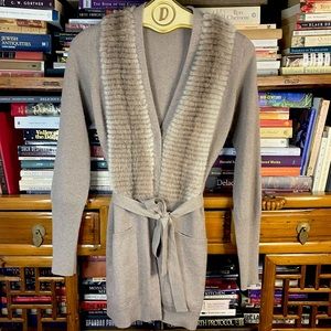 Brunello Cucinelli Cashmere Knit Mink Fur Cardigan